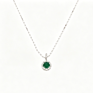Collier pendentif en zircon vert émeraude, bijoux de mode pour la clavicule - Product Image 1
