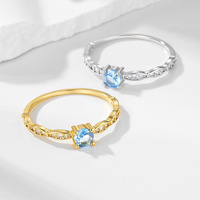 Bijoux en gros, bagues en argent sterling 925, bagues de luxe avec diamants bleu marine et zircon blanc, bagues minimalistes pour femmes