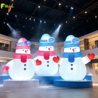 Décoration de Noël géante gonflable personnalisée Fuyi pour toit et affichage commercial