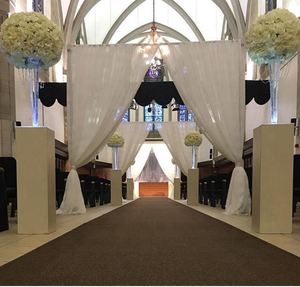 RK usine tuyau et drapé entrepôt événement drapé blanc satin tissu/<span class=keywords><strong>plafond</strong></span> drapé <span class=keywords><strong>location</strong></span>/télescopique tuyau et drapé Kits - Product Image 4