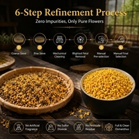 Teh Herbal Bunga Osmanthus Kering Halal - Aroma Intens, Teh Mekar, Minuman Kesehatan, Bahan Baku Sirup