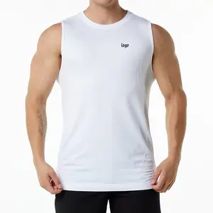 100% Cotton Rib-Knit Plain Sports Tank Top Absorb Sweat Breathable Men'S Undershirt Vests Wholesale Cotton Tank Top Men