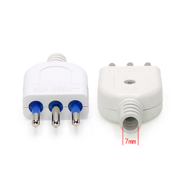 Manufacturers Wholesale Italy 2 Pin Rewireable Plug 10A EU Plug European Standard Power Plug