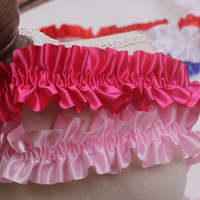 Bordure en dentelle élastique à volants en satin mélangé de polyester de 4 cm (1,6 pouce) pour textiles de maison, rideaux et couture DIY