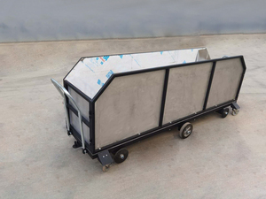 Chariot de collecte des débris à haute capacité, chariot de nettoyage pour serre et ferme, unité de manutention des déchets à mobilité facile - Product Image 6