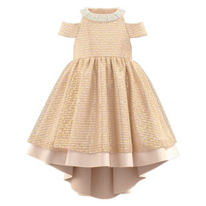 Precioso vestido de fiesta para niñas con lentejuelas y hombros especiales - Product Image 1