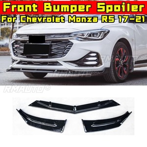 Car Front Bumper <b>Lip</b> Diffuser Spoiler Glossy Black Modification Part for Chevrolet Monza RS 2017-2021 Bumper Protector Body Kit - Product Image 4