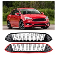 Grille centrale supérieure avant en nid d'abeille noire pour Ford Focus 2015-2018 par Bento
