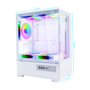 MANMU Micro ATX-Carcasa de ordenador de Torre media para escritorio, carcasa de CPU de aleación de aluminio blanca para PC de juegos en stock - Product Image 1