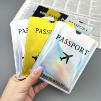 Nueva cubierta de pasaporte de aleación de aluminio antimagnética con bloqueo RFID, soporte para pasaporte con estilo de mapa impreso dorado, plateado y negro