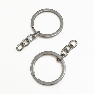 Stainless Steel Keychain Round Metal Ring With 4 Link Chain Key Ring <b>Bag</b> <b>Charm</b> - Product Image 2