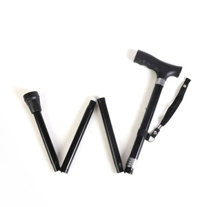 Bâton de marche télescopique en alliage d'aluminium à cinq sections, antidérapant, pliable, pour personnes âgées - Product Image 1