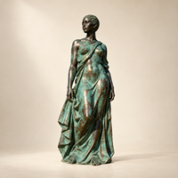 Sculpture de femme en bronze, statue d'art personnalisée, figurine de collection, décoration extérieure, cadeau