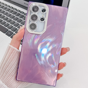 Sang trọng Laser lông sợi trường hợp điện thoại cho Samsung Galaxy S24 FE <span class=keywords><strong>IMD</strong></span> Gradient chống sốc Bìa ống kính máy ảnh A54 cô gái long lanh trường hợp - Product Image 2