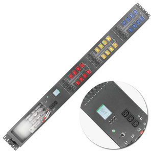 Leiqi công suất cao 3 giai đoạn thông minh IP Meter 380V/415V 24way19 160A 19 inch bề mặt kim loại gắn kết PDU với màu đen điều khiển từ xa ổ cắm - Product Image 2