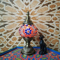 Lampe en verre mosaïque turque faite à la main pour un cadeau interactif parent-enfant, table de chevet, décoration de Noël