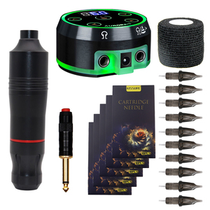 Kit de Máquina Rotativa para Tatuajes con Fuente de Alimentación, Motor y 10 Agujas de Cartucho para Maquillaje Permanente, Herramientas de Tatuaje - Product Image 2