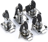 Serrure de tiroir de meuble en alliage de zinc de haute qualité, finition chrome/nickel, pour bureau et boîte aux lettres - Vente en gros fabricant