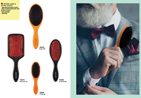 Brosse à cheveux professionnelle en bois pour salon, peigne à palettes coussiné et ventilé, poils de sanglier et de porc-quinquin, nylon, pointes brûlées, masseur de cuir chevelu