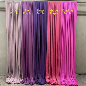 Panneau de fond de scène moderne et coloré en soie de lait extensible, rideaux à armatures pour décoration de mariage, événement, fête, scène - Vente en gros - Product Image 1