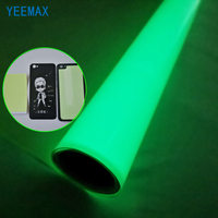 Film Vinyle Autocollant Photoluminescent Imprimable YEEMAX pour Panneaux de Sécurité Routière et Escaliers, Brille dans le Noir, Durée 12H