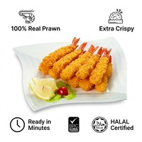 Bocadillo de camarones crujientes con pan de maíz congelado, listo para freír, para freír en aire o hornear en horno, para cadenas de comida rápida y menús infantiles