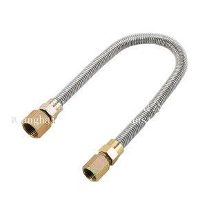 Connecteur de gaz en métal en acier inoxydable approuvé CSA OD5/8 <span class=keywords><strong>pour</strong></span> <span class=keywords><strong>tube</strong></span> de gaz de conduite de gaz LP - Product Image 1