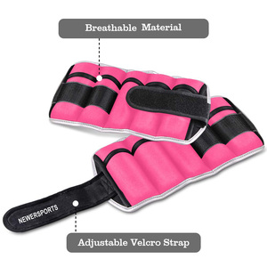 Venta al por mayor de alta calidad 1kg 2kg 3kg de arena de hierro impermeable extraíble ajustable Rosa <span class=keywords><strong>neopreno</strong></span> brazo pierna muñeca tobillo pesos - Product Image 3