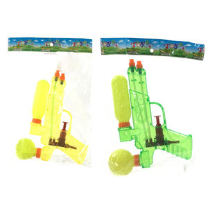 선전용 선물 플라스틱 작은 장난감 물 권총 장난감 저가 투명한 두 배 분사구 물분사 총 - Product Image 5