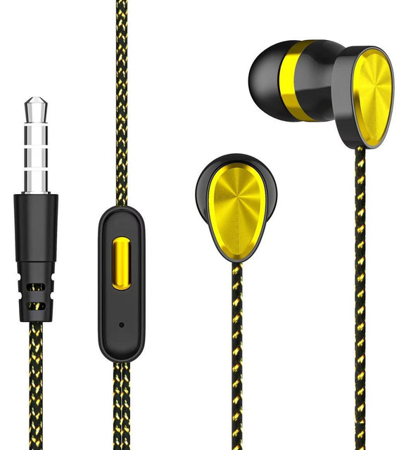 Wholesale Wired Microphone 3.5mm In-Ear Sports Earbuds Sports Plating Gaming Subwoofer Headphones