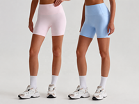 Short de sport pour femme, couleur unie, doux, avec poches latérales, pour le cyclisme, l'entraînement complet, le jogging, la taille haute, le yoga