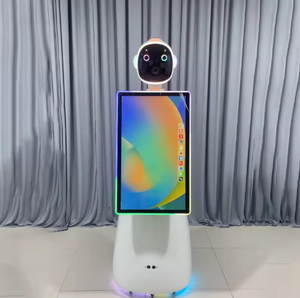 Robot guide pour salles d'exposition et centres commerciaux, service de reconnaissance faciale, <span class=keywords><strong>intelligence</strong></span> artificielle, caméra de photomaton, métal, WIFI - Product Image 1