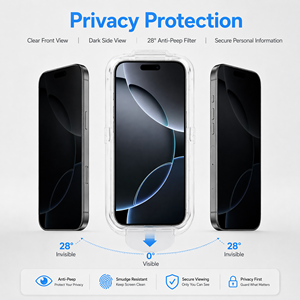 ฟิล์มกระจกนิรภัยแบบใส 9H ป้องกันรอยขีดข่วน สำหรับ iPhone 14-18  รุ่น OEM ผลิตตามสั่ง พร้อมอุปกรณ์กำจัดฝุ่น ติดตั้งง่าย - Product Image 3