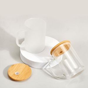 Taza de Café de Vidrio Transparente de Nuevo Diseño de 15 oz con Asa para Servicio en Cafeterías y Restaurantes - Product Image 3