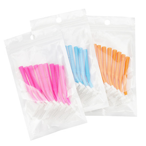 Bán buôn dùng một lần hình chữ L nhỏ Nylon nhựa xử lý Mascara bàn chải kẽ răng Làm sạch chỉnh nha răng vẻ đẹp trang điểm - Product Image 4