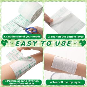 PU transparent <b>waterproof</b> film <b>dressing</b>, disposable large size, breathable dialysis core-type <b>waterproof</b> self-adhesive large - Product Image 3