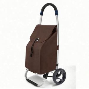 <b>Foldable</b> Aluminium Alloy Shopping Trolley Reusable 600D Oxford Waterproof Shopping Trolley <b>Cart</b> Bag for Grocery - Product Image 4