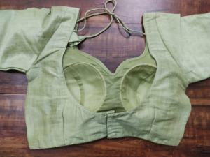 Chemisier à manches longues en soie Dupion de style artisanal avec nœud Dori - Product Image 2