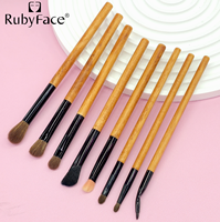 Collection de 11 pinceaux de maquillage professionnels avec manche en bois, pinceaux pour poudre, blush, fond de teint, kabuki et yeux