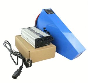 แบตเตอรี่ลิเธียมแบบกำหนดเอง 36V 48V 52V 60V 72V รูปทรงสามเหลี่ยมและสี่เหลี่ยมผืนผ้าสำหรับจักรยานไฟฟ้า พร้อมปลั๊กเชื่อมต่อสำหรับระบบป้องกัน BMS - Product Image 2