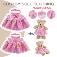 Tenues de Princesse en Paillettes pour Ours en Peluche Personnalisées OEM, Vêtements de Poupée de Mode de Haute Qualité pour Animaux en Peluche, Accessoires de Vêtements pour Poupées