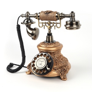 Téléphone antique CT-8308 couleur or, nouveau style, enregistrement de messages, <span class=keywords><strong>livre</strong></span> d'or <span class=keywords><strong>audio</strong></span> pour mariage - Product Image 4