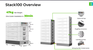 Dyness Stack100 Batería de alto voltaje 15kwh 20kwh 30kwh 40kwh 50kwh 60kwh 76kWh Baterías de fosfato de hierro y litio - Product Image 4