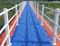 Ponton de passerelle modulaire en cube PE du fabricant, plate-forme flottante en HDPE, quai de jet-ski pour bateau avec accessoires