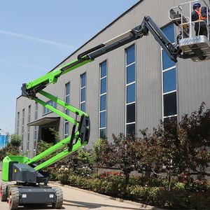 Nouveau élévateur à flèche électrique télescopique one-man de 18m 20m avec courant alternatif hydraulique CE ISO pour les travaux pratiques dans les hôtels et les fermes Matériau en acier - Product Image 2