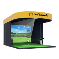 Simulateur de golf d'intérieur, écran de golf familial, simulateur de sport de golf à projection interactive pour parc de sport, vente en gros