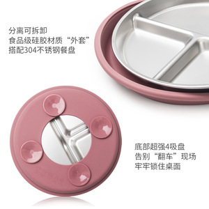 Ensemble d'alimentation classique pour enfants Kit de sevrage écologique pour bébé Cuillère en silicone de qualité alimentaire-pour les premiers <span class=keywords><strong>repas</strong></span> de bébé - Product Image 5