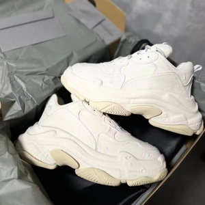 Baskets décontractées à plateforme Triple S, tendance, classiques, de luxe, en toile, à lacets, à bout fermé, résistantes aux chocs - Product Image 1