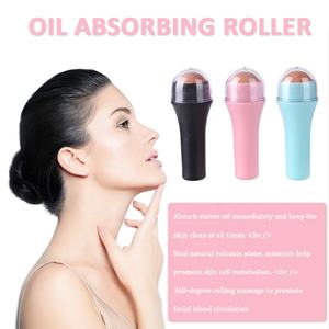 Rouleau absorbant d'huile du visage, 2 pièces en <span class=keywords><strong>pierre</strong></span> <span class=keywords><strong>volcanique</strong></span>, dissolvant des imperfections, pour la zone T, rouleau de bâton de roulement, boule d'été brillant - Product Image 4