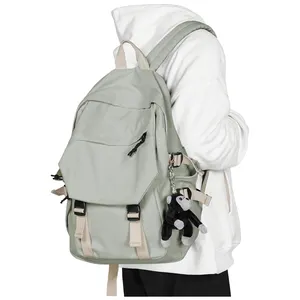 Unisex 2024 Canvas School Backpack Oxford Material with Polyester Lining Zipper Closure Waterproof Softback Design
